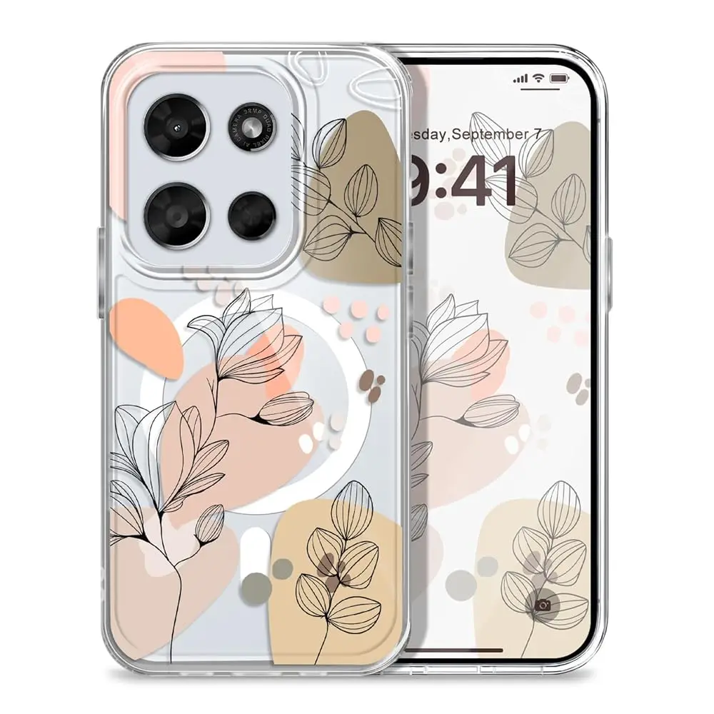

for Moto G Power 2026 Case Compatible with MagSafe, Anti Fingerprint Clear Magnetic Phone Cover for Motorola Moto G Power 202