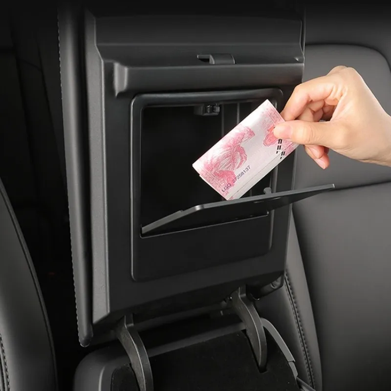 ل تسلا نموذج 3 2017 ~ 2021 2022 2023 مسند ذراع السيارة صندوق مخفي صندوق تخزين محفظة مفتاح بطاقة الهاتف أشتات ترتيب صينية الملحقات