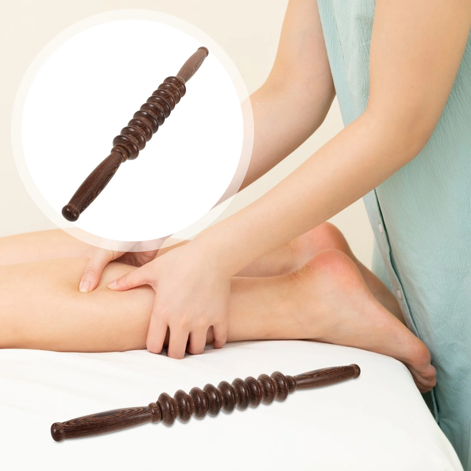 

Durable Wood Massage Roller Stick Ergonomic Design Full Body Leg Muscle Relief Professional Grade Massage Anytime Anywhere
