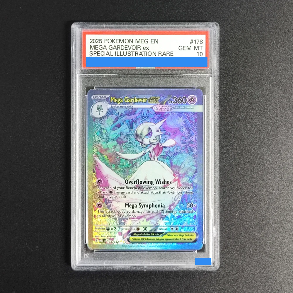 

Прокси-карта POKEMON MEG EN-MEGA EVOLUTION # Коллекционная игровая карта 178 MEGA GARDEVOIR EX SAR 178/132 с аутентификацией и оценкой 10