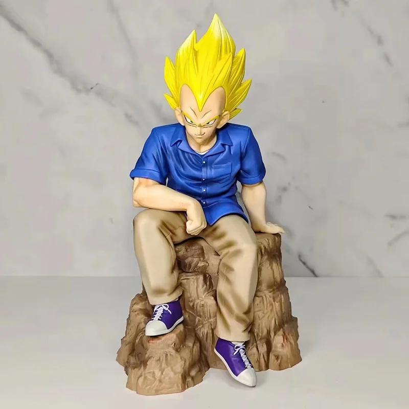 Dragon Ball 22cm figurka Vegeta Anime różowy swobodny styl Vegeta figurka kolekcja pcv posąg Ornament modele na prezent