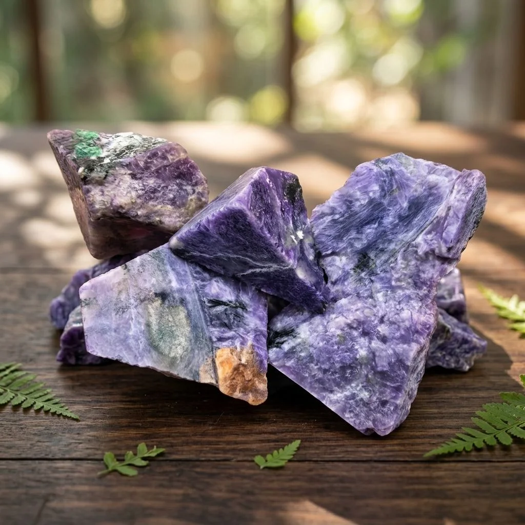 Natural Charoite Rough Stone Raw Mineral Specimen Healing Crystal for Meditation Home Decor Spiritual Gift Rare Gem