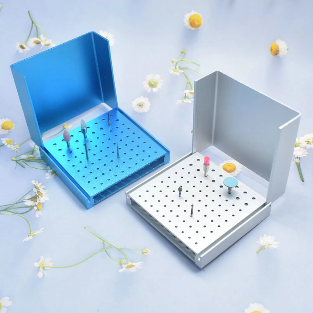 

3 шт., стоматологическая эндобокс с 58 отверстиями, чистящая подставка, автоклав, высокотемпературная стерилизация, для высокоскоростных/низких стоматологических боров