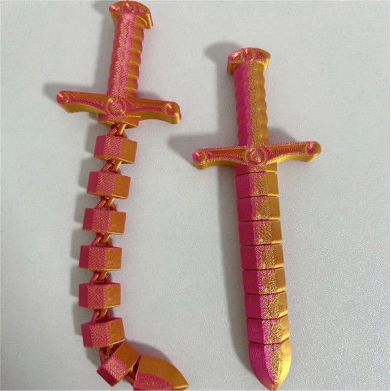 4 ألوان جديدة تشوه السيف سوط عازمة ومشوهة امتدت قفل السيف مرنة الأنشطة المشتركة الضغط لعبة مضحكة #5