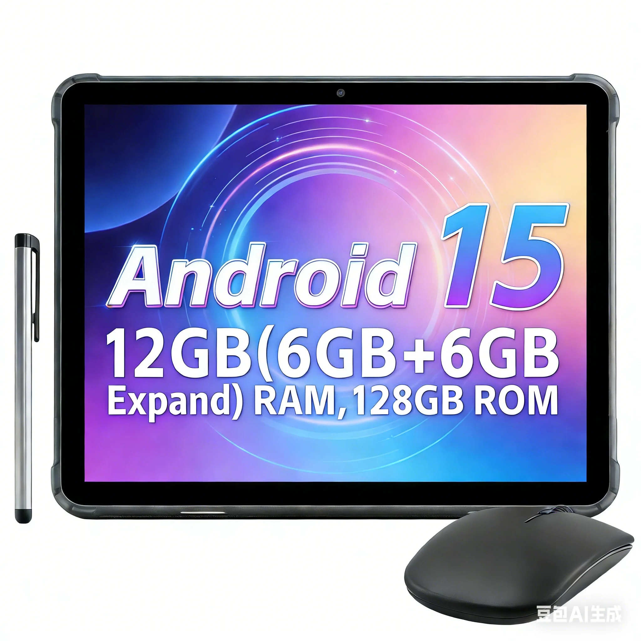 ANRY 10 Inch Android 15 Tablet MediaTek Helio G80 Octa-Core 12GB RAM 128GB ROM 512GB Expand 6000mAh Fast Charging WiFi Tablet PC