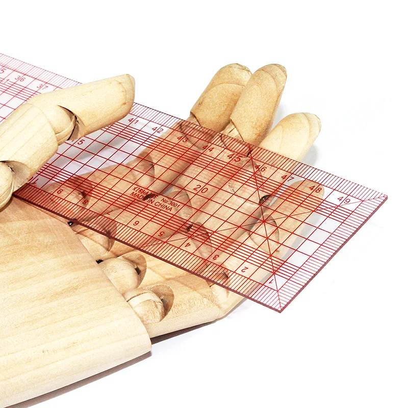 50 سنتيمتر/19.68 بوصة و 5 سنتيمتر/2 بوصة مسطرة بلاستيكية مزدوجة النطاق ، أداة قياس مرنة للخياطة والصياغة #5