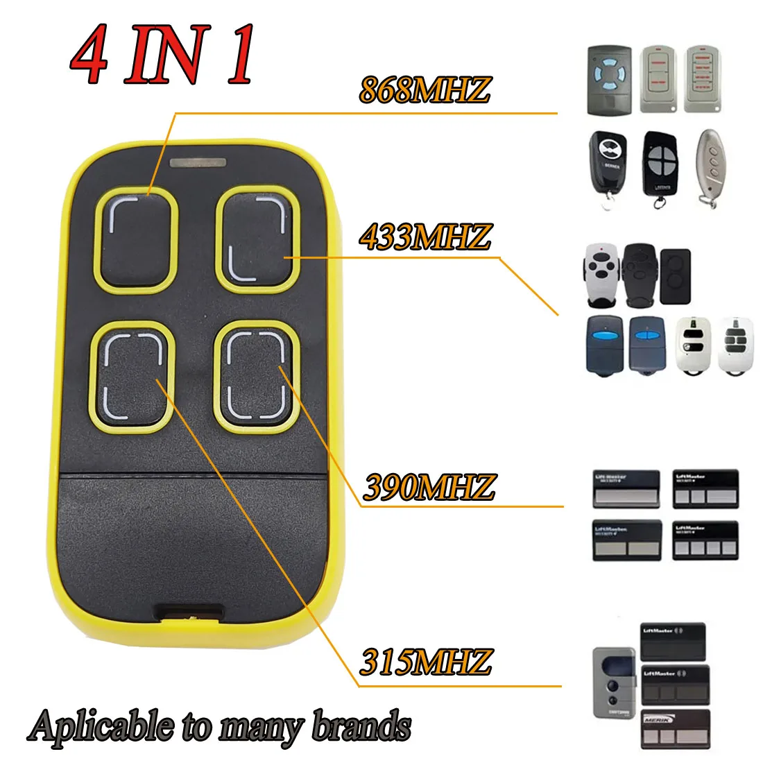 LINEAR MCT-11 ACT-21 ACT-22 ACT-31B ACT-34B ACT-31DH ACT-34DH Garage Door Remote Control 433MHz Gate Remote Control Duplicator