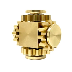 Brass Metal Gear Fidget Spinner Brinquedos para Ansiedade, Anti Stress Gadget, Descompressão, ADHD, ADD, Autismo Novidade Presentes para Adultos e Crianças