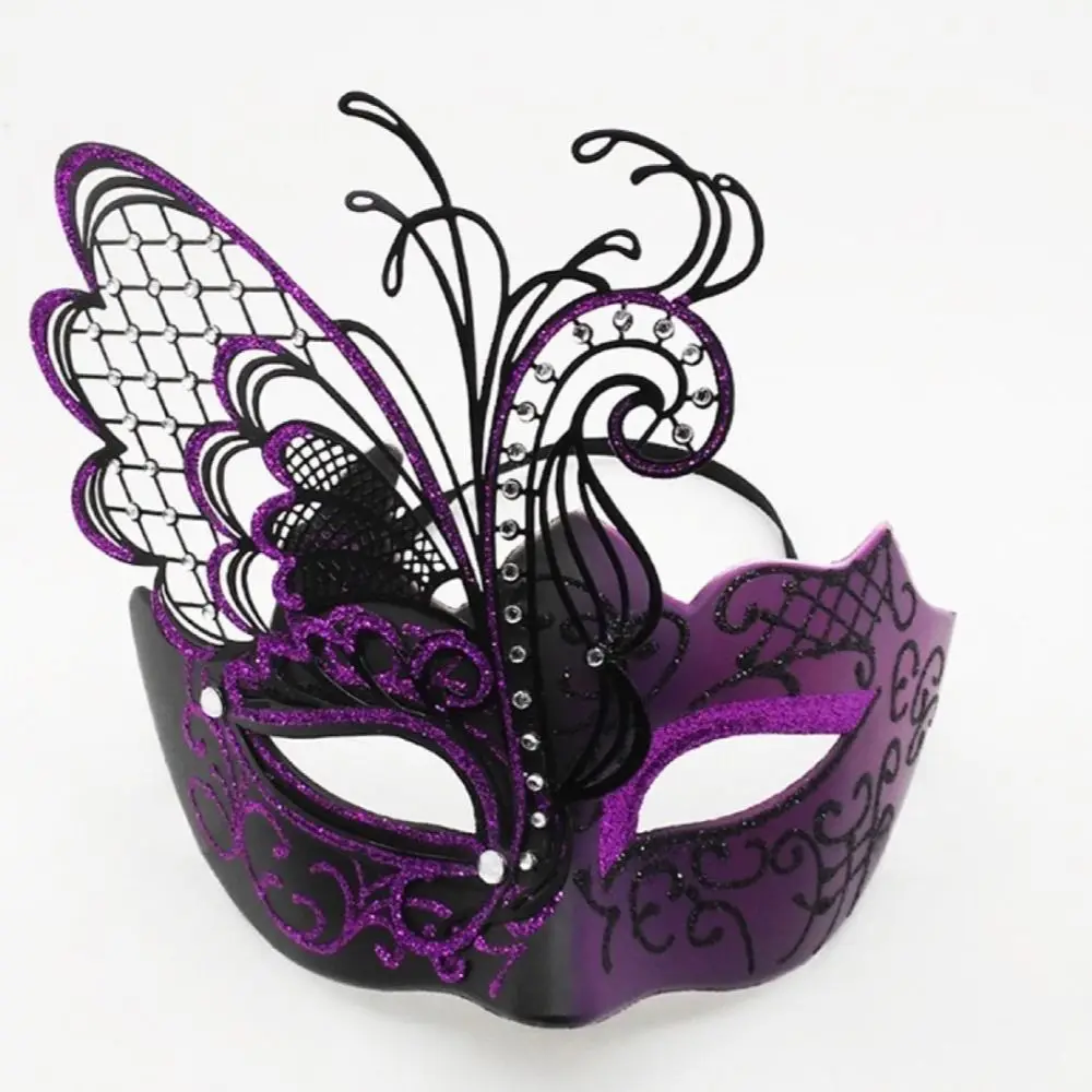 หน้ากากครึ่งหน้าสไตล์เรโทร สวยงามด้วยคริสตัลวิบวับ หน้ากากแฟนซีหลากสีสัน สำหรับงานคอสเพลย์ งานคาร์นิวัล และอุปกรณ์ประกอบชุดแฟนซี