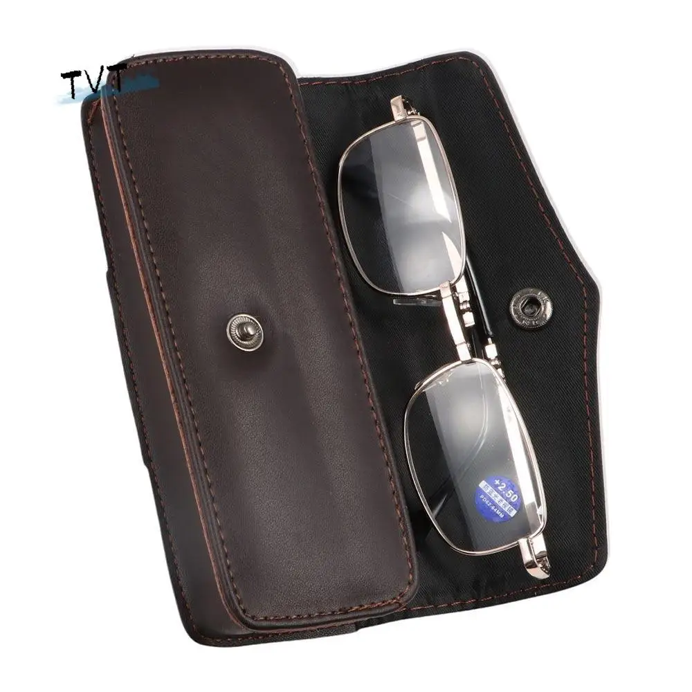 

Glasses Eyewear Bag PU Leather Father's Gift Hung On the Belt Spectacle Case Waistpack Glasses Box Sunglasses Case Eyeglass Box