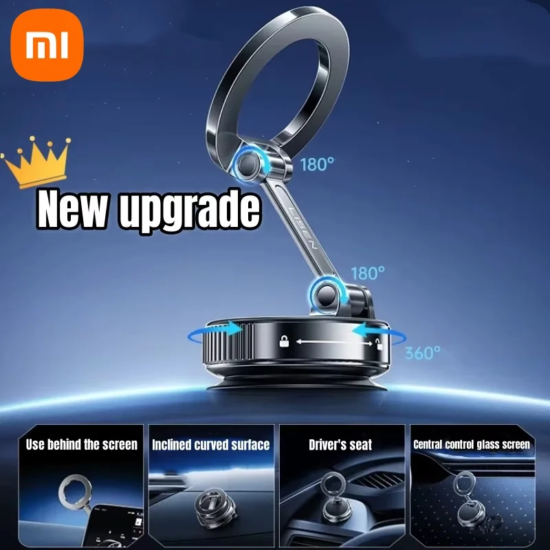 

Магнитный держатель для телефона Xiaomi 360° ° Поворот на градус, складное крепление для телефона на присоске, автомобильный навигационный держатель для телефона, антивибрационный кронштейн