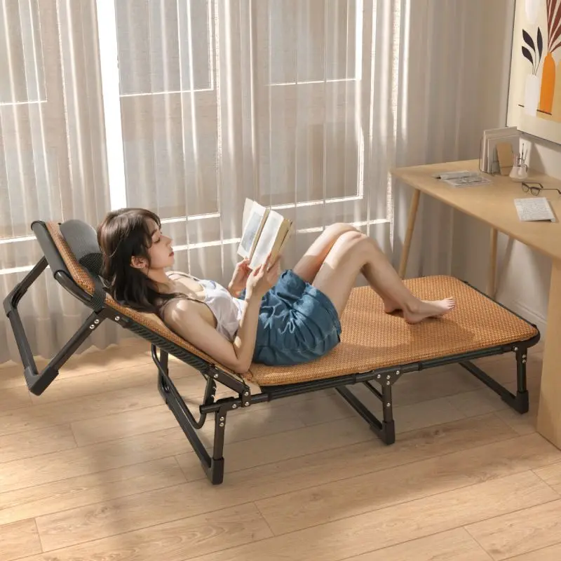 

Летняя раскладная кровать GIANXI, уличное кресло с прохладной подкладкой, регулируемая кровать для взрослых, легкая портативная походная кровать, легкая кроватка для хранения