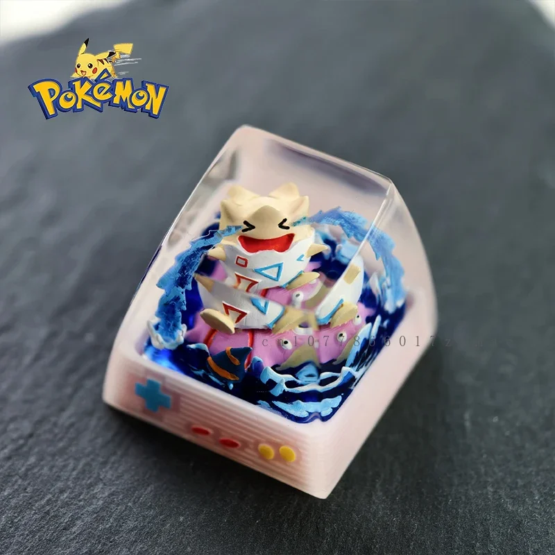 Pokemon Anime Character Togepi Resin Keycaps Micro Landscape Handmade Customized Personalized Gifts Mechanical Keyboard Keycaps