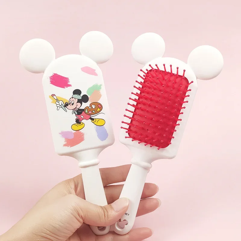 Disney Stitch Air Cushion Massage Combs Minnie Mouse Cartoon Anime Figures Children Comb Hair Brush Hairdressing Tool Kids Gift