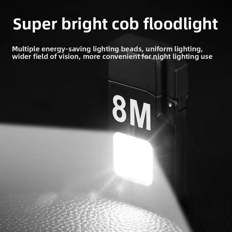 Mini Portable Heating Wire Windproof Lighter: Super Bright Flashlight, Rechargeable, Long Life, Outdoor Emergency Light