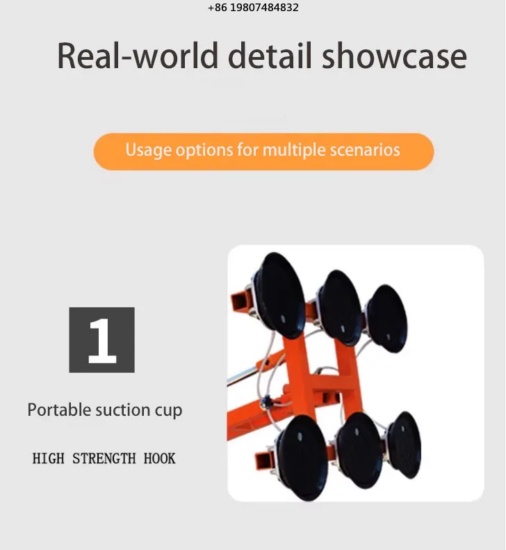 Aliexpress Hot Sale Fully Electric Hand-push Suction Cup Trolley Large Glass Suction for Industrial Glass Installation