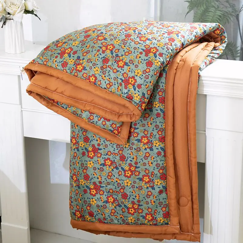 WOSTAR Summer cool thin quilt throw blanket little floral print bedspread air conditioner comfortable comforter queen king size