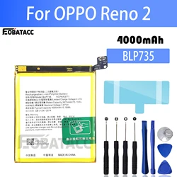 100% New Original Battery BLP735   For OPPO Reno 2 Battery + Free Tools