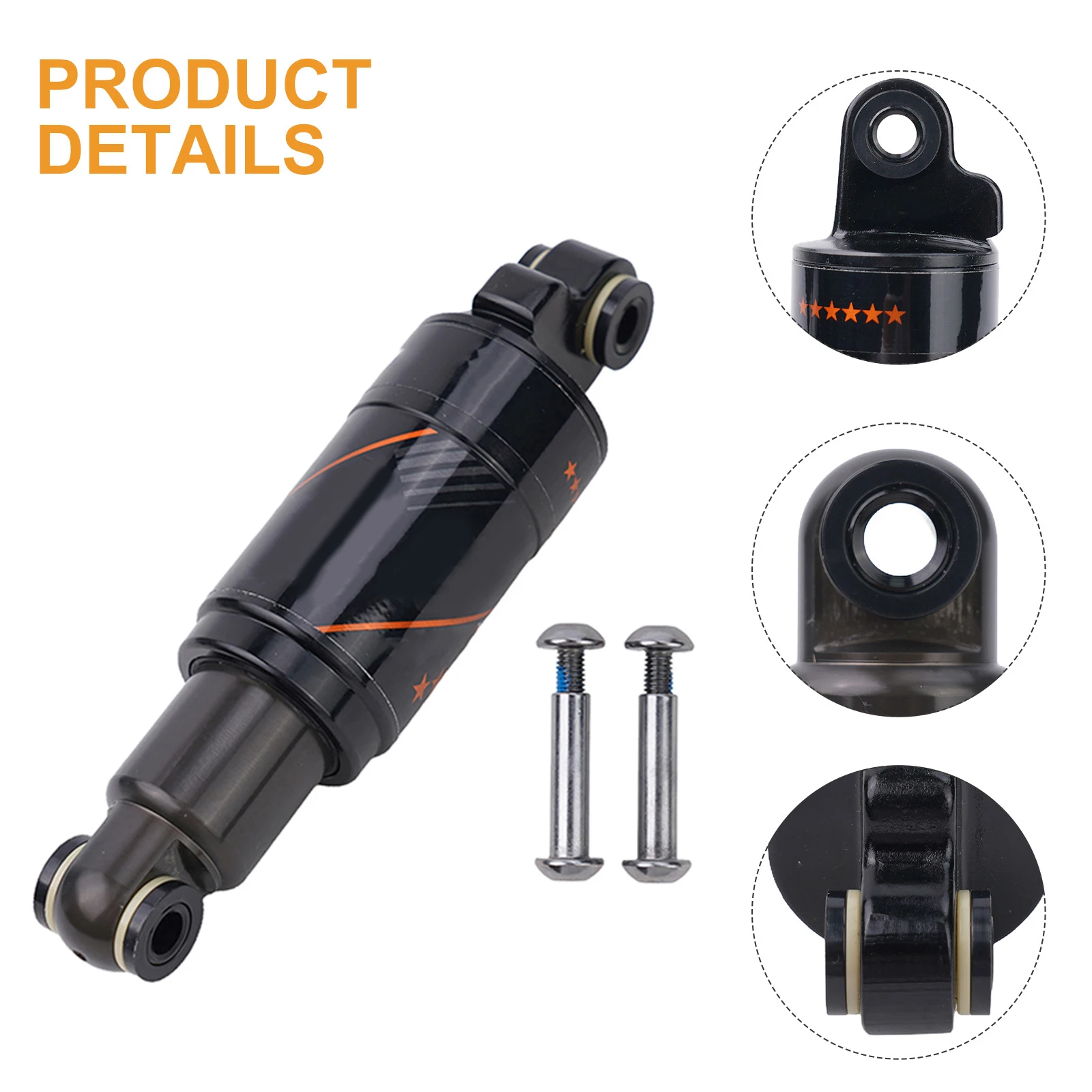 ممتص الصدمات الخلفي للدراجة 125190 مم 1000 رطل نموذج زنبركي زيتي مناسب للدراجات الجبلية والدراجات البخارية الكهربائية