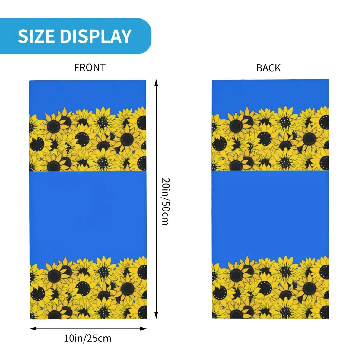 Sunflowers And Blue The Colors Bandana Neck Cover Wrap Scarf Balaclava Cycling Unisex Adult Breathable