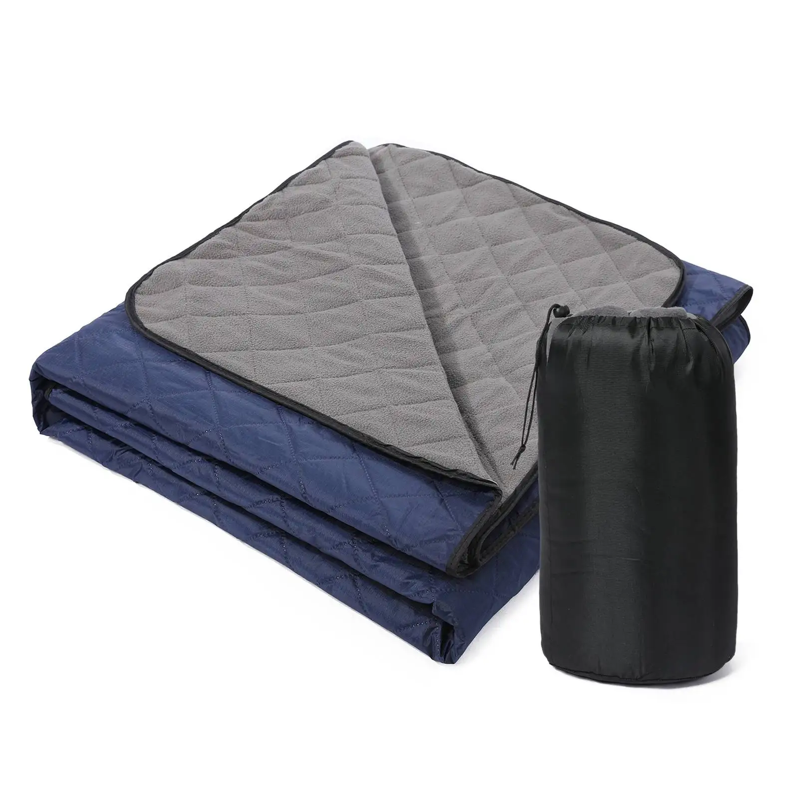 Camping Blanket Water-resistant Quilted Fleece Stadium Blanket for Outdoor Camping Picnic Park