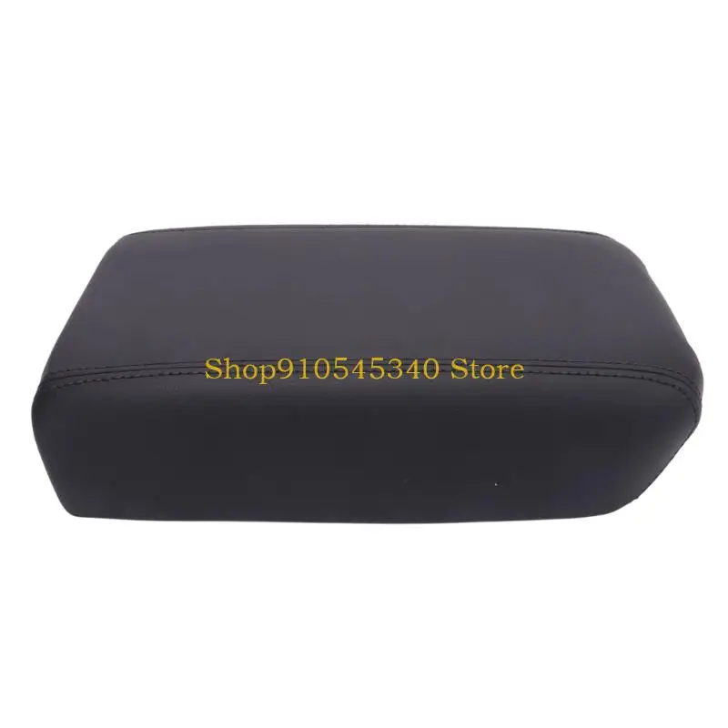 U2JA Center Armrest Cover for 2007-2017 Vehicle Consoles, Black PVC Leather Outer Layer for Replacing Aged or Worn Console Lid