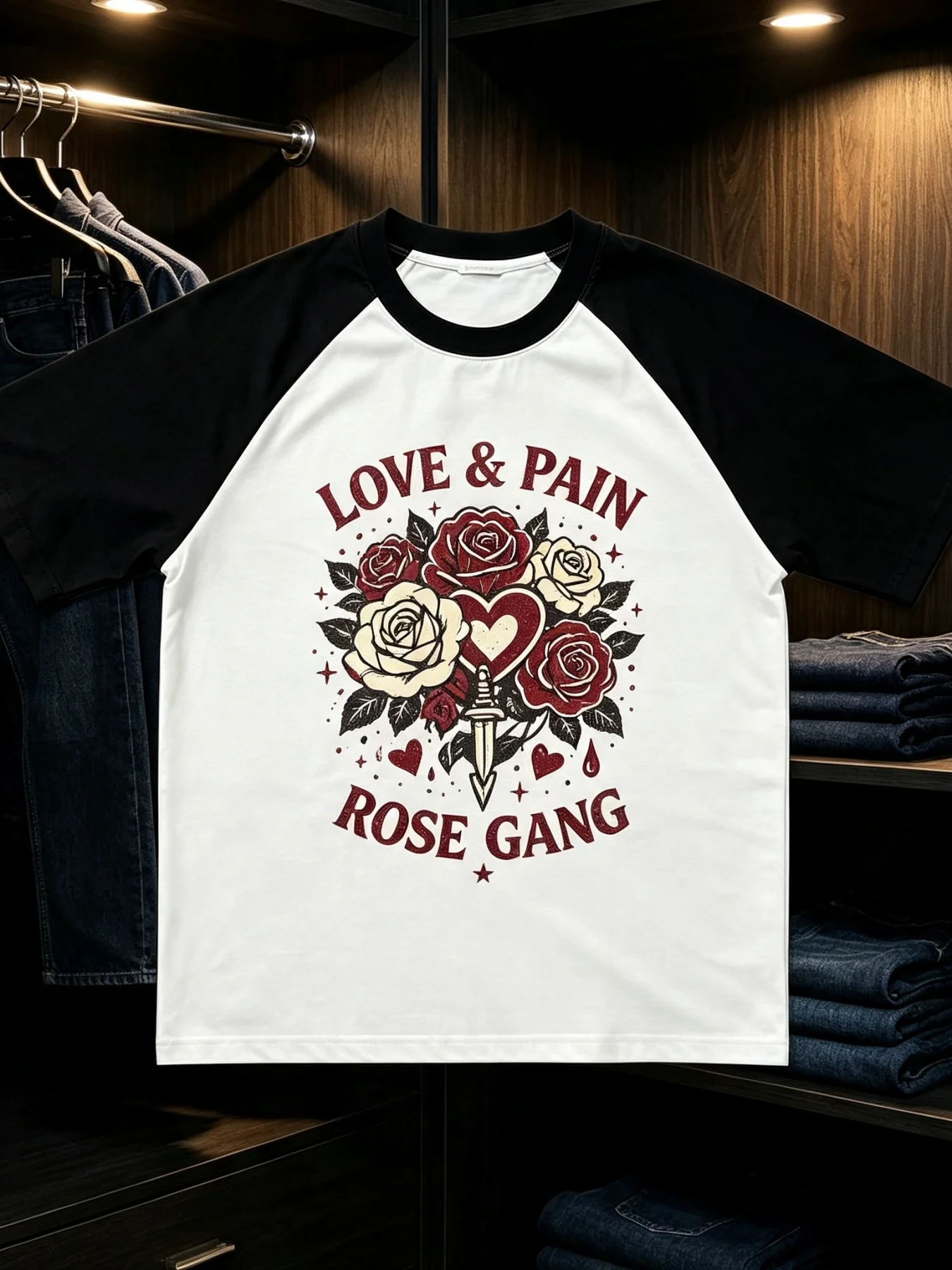 Women's Grey-White Raglan T-Shirt 'Go outside Explore Slowly' Bold Letter Print Loose Casual Tee for Comfortable Wear