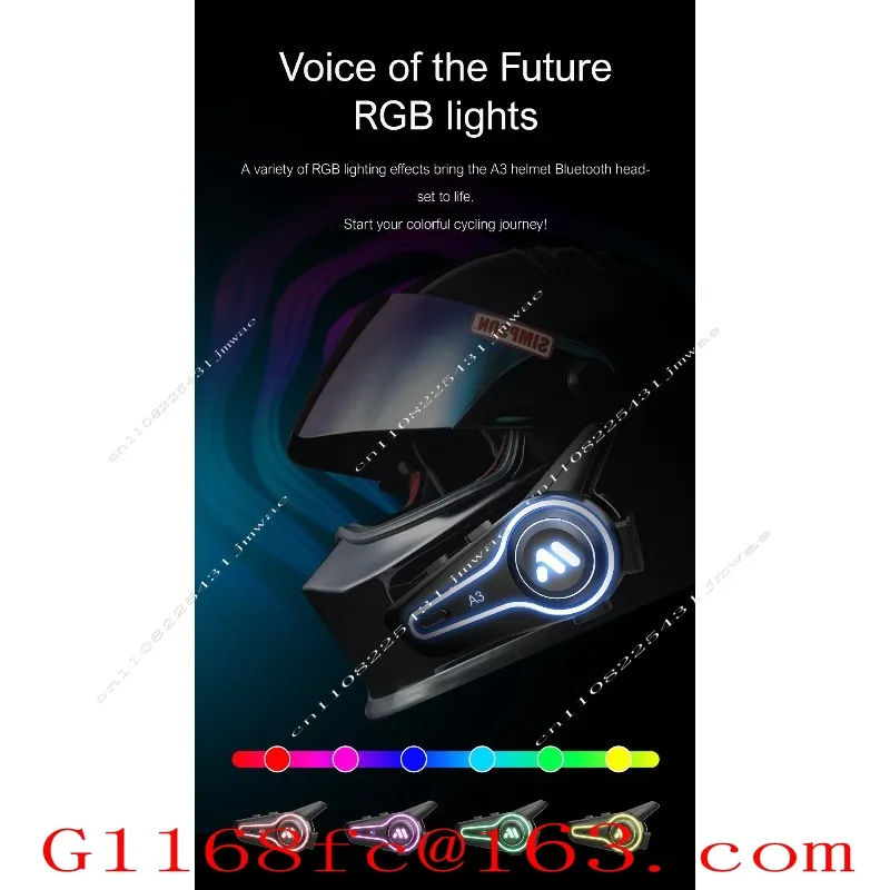 Waterproof motorcycle bluetooth headset full helmet long battery life takeaway wireless helmet bluetooth walkie-talkie, parts