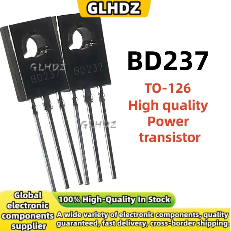 10UNITS-100UNITS/LOT BD237 High quality Power transistor TO-126 In the warehouse