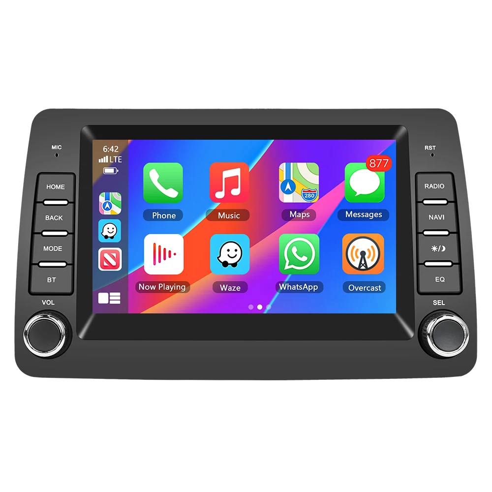 Podofo 2Din Carplay Android Auto Autoradio voor Fiat Panda 2002-2012 GPS Navigatie 4G BT FM/RDS Auto Intelligent Audiosysteem - afbeelding 2