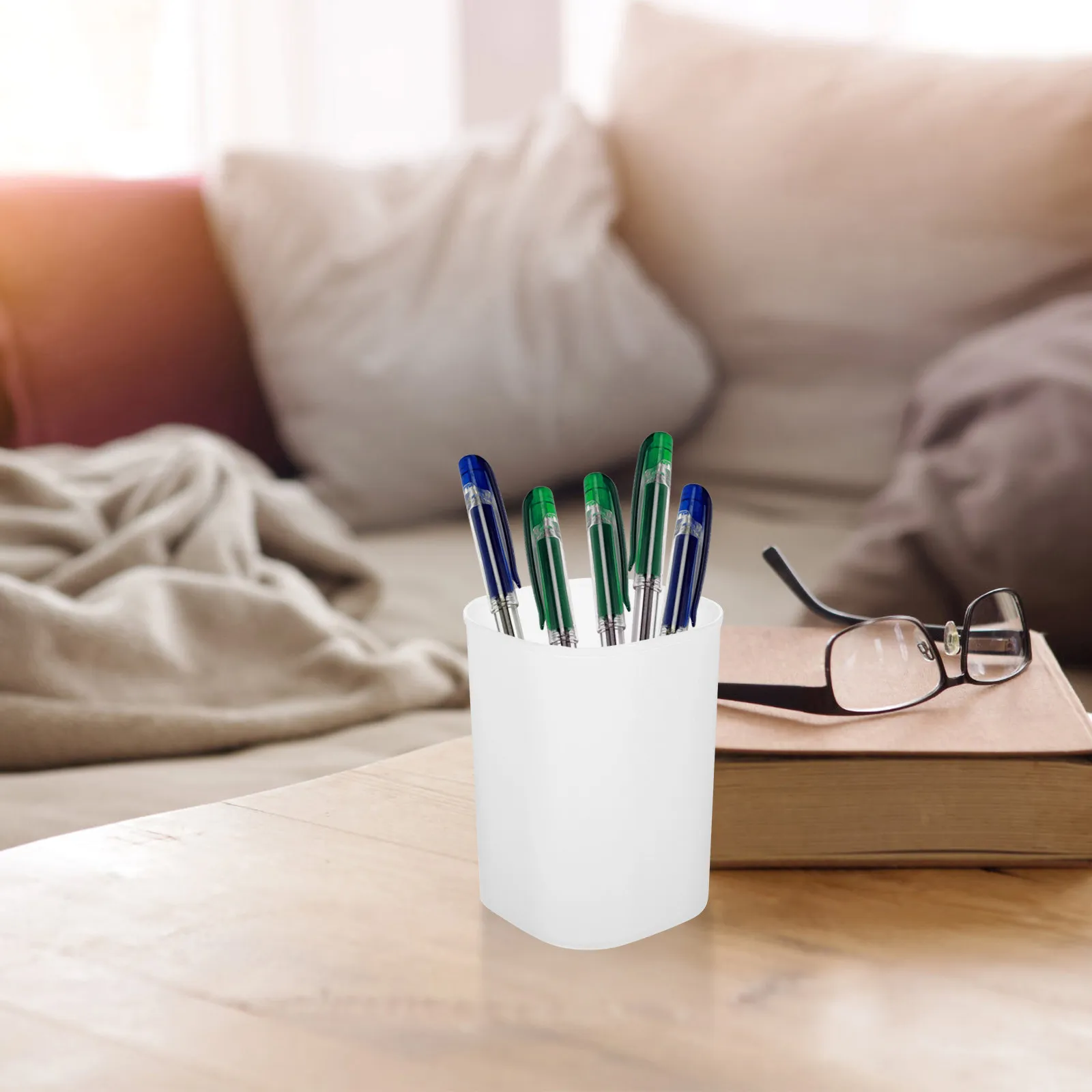 10Pcs Desk Pen Holder Sturdy Pencil Organizer Large Capacity Stationery Bucket for Office Home Desktop Decoration
