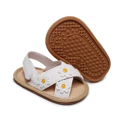 2023 Sommer Kleinkind Baby Mädchen Sandalen Pu Pre walker Neugeborenen Leder weiche Sohle Krippe Schuhe Mode Babys chuhe