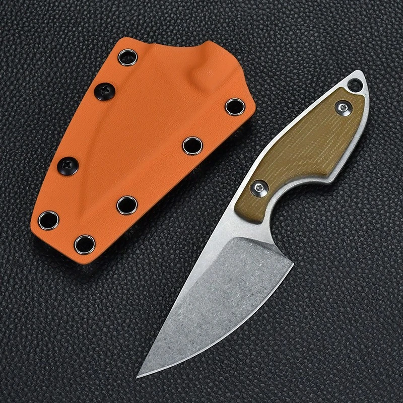 

Компактный прямой нож с клинком из стали 8Cr13Mov и рукоятью из микарты для выживания на природе, кемпинга, охоты, EDC, мужской подарок