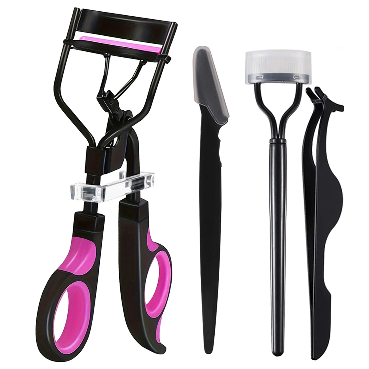 رمش بكرة الشعر مجموعة لاش كليب مع منصات استبدال للنساء الحاجب الرموش الصناعية متعددة الأغراض الوجه الحلاقة أدوات ماكياج