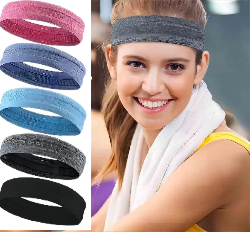 

Sweat Bands Headbands for Women men Workout, Non Slip Headband, Moisture Wicking Sweatband for Sports Running Athletic Yoga