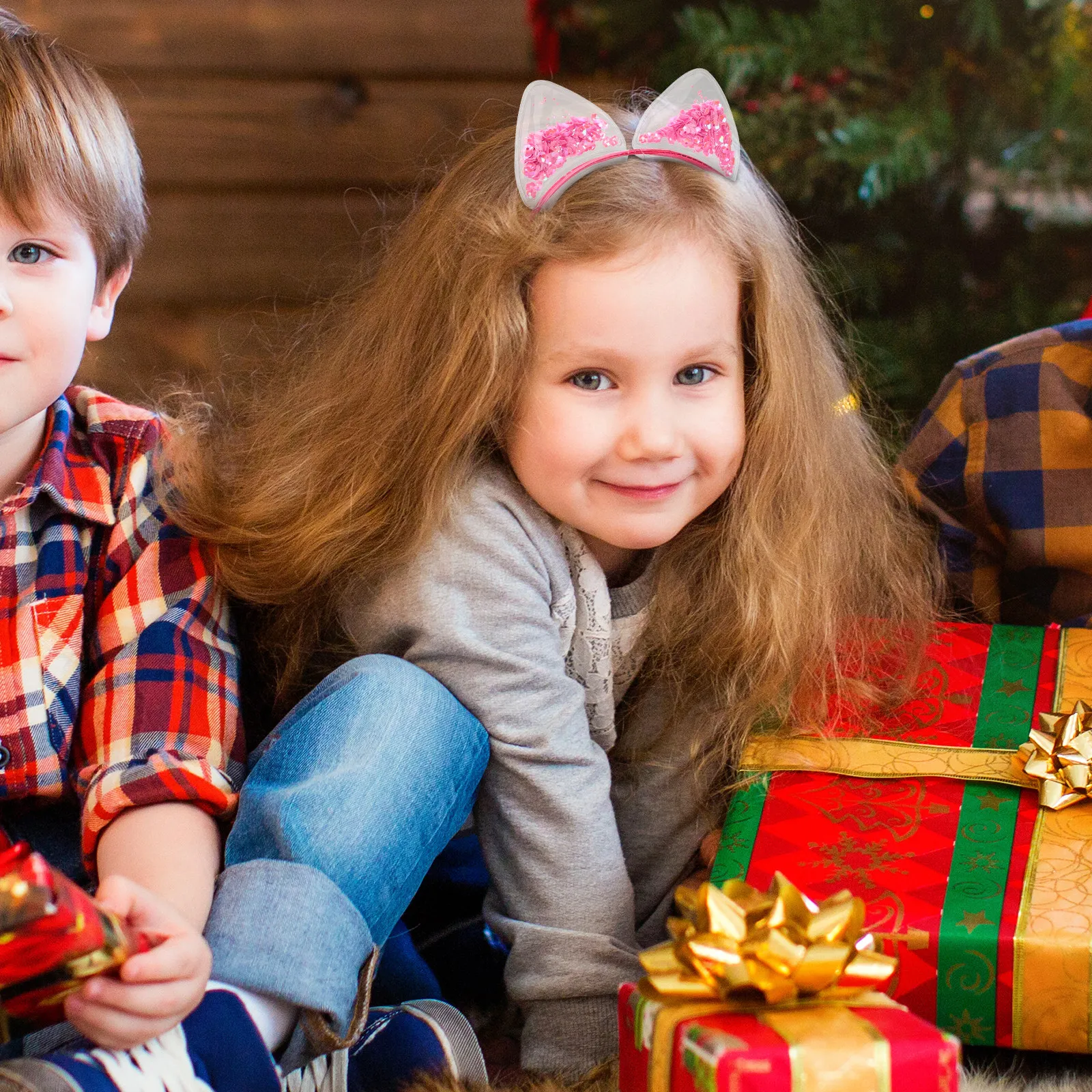 

Набор из 6 повязок на голову с кошачьими ушками, с блестками и эффектом зыбучих песков, милые повязки для девочек, для вечеринок, маскарадов, косплея, детские аксессуары