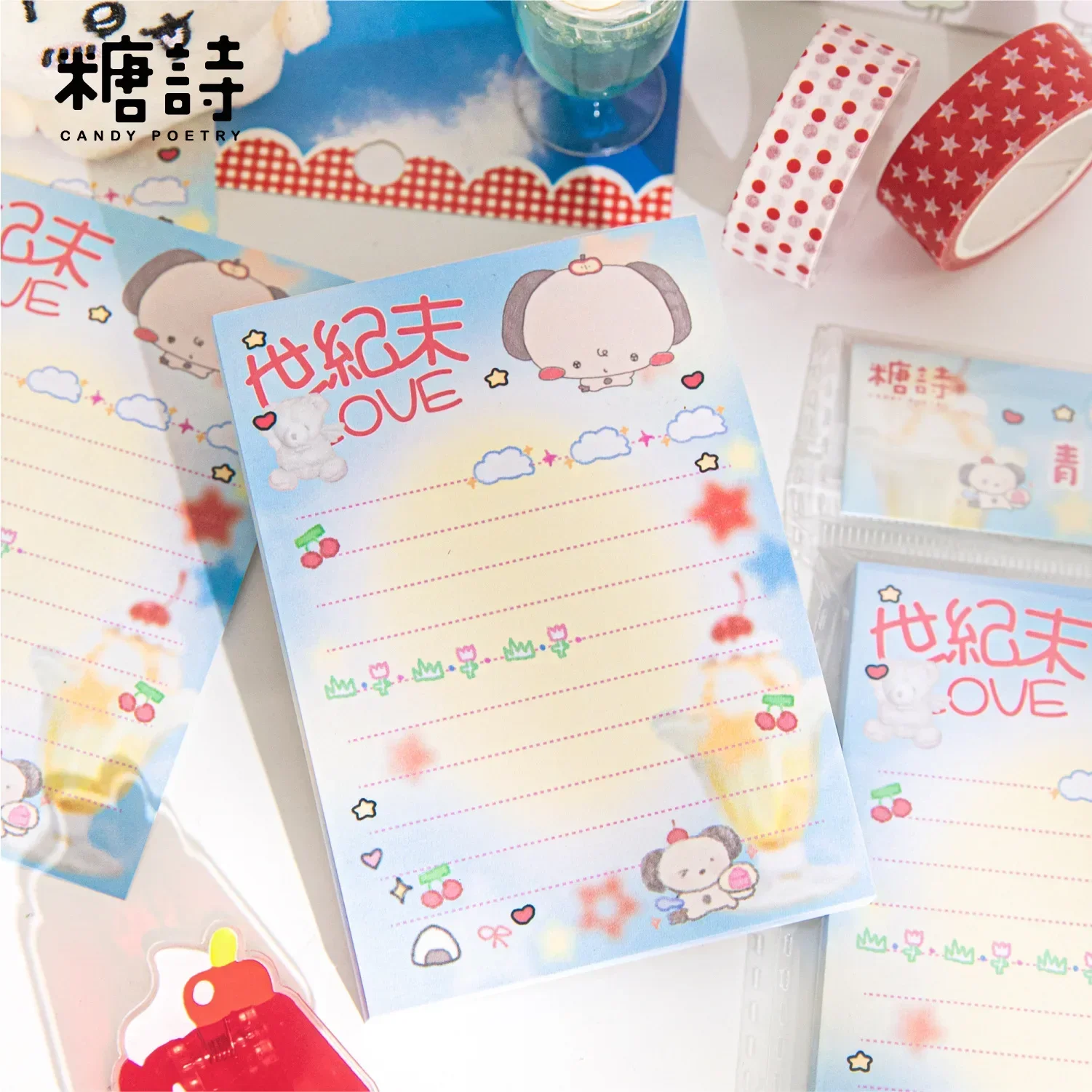 50pcs Cute Japanese Retro Memo Pads Kawaii Message Paper Journal DIY Base Material Non Sticky Notes School Stationery