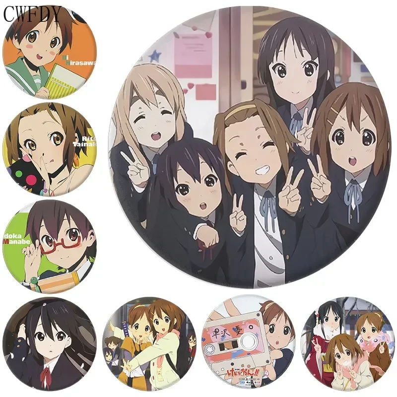 Fashion Anime K-ON Brooch Pin Cosplay Badges Hirasawa Yui Akiyama Mio Brooches Bag Breastpin For Backpacks Pins Handmade Jewelry