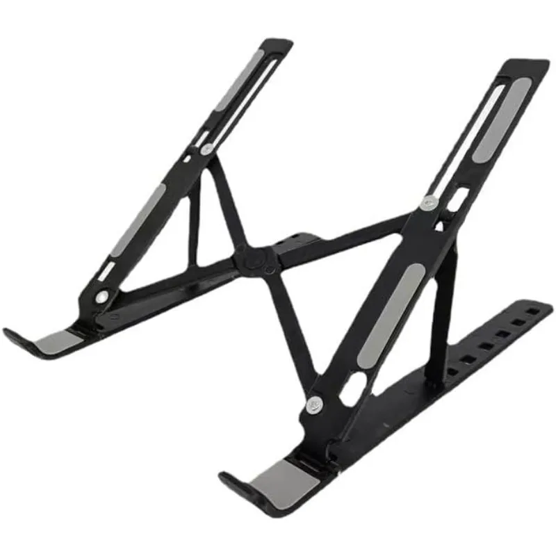 Adjustable Laptop Stand for Desk, Foldable Aluminum Laptop Holder with Cooling Design, Portable Laptop Riser