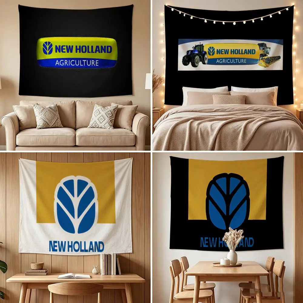 NEW H-HOLLAND Tapestry Custom Living Bedroom Party Dormitory Interior Wall Bohemian Decoration Attached Clip