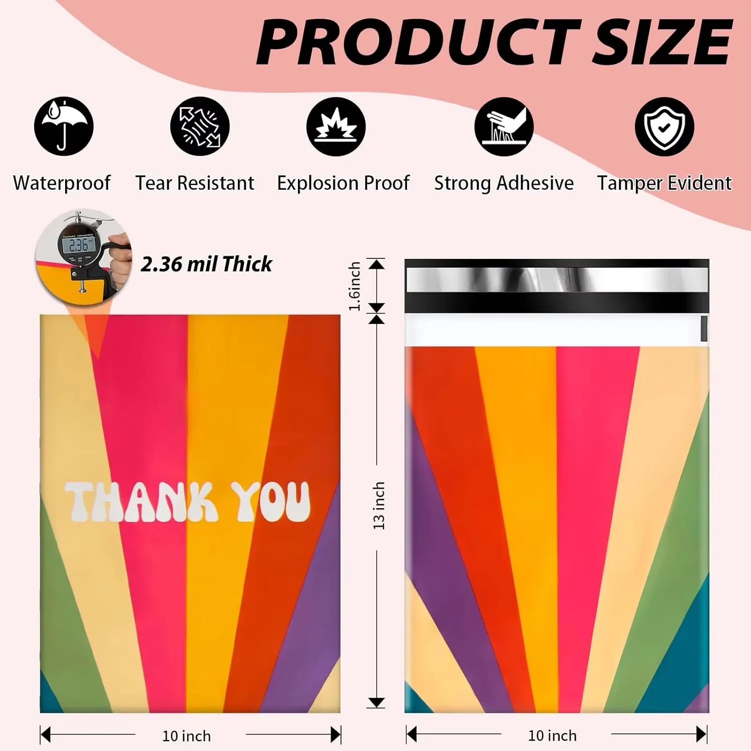 New Flower Pattern Clothing Courier Bags 50Pcs/lots Plastic Self Seal Mailing Bags Fashion Cartoon Waterproof Envelope Mail Bags