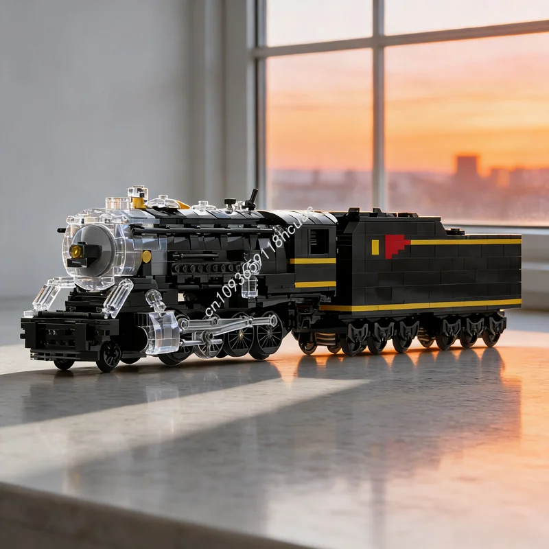 

1048 деталей MOC «Поезд «Вестерн Мэриленд 2.0»», конструктор, архитектурные креативные игрушки, рождественские подарки, развивающие кубики для детей