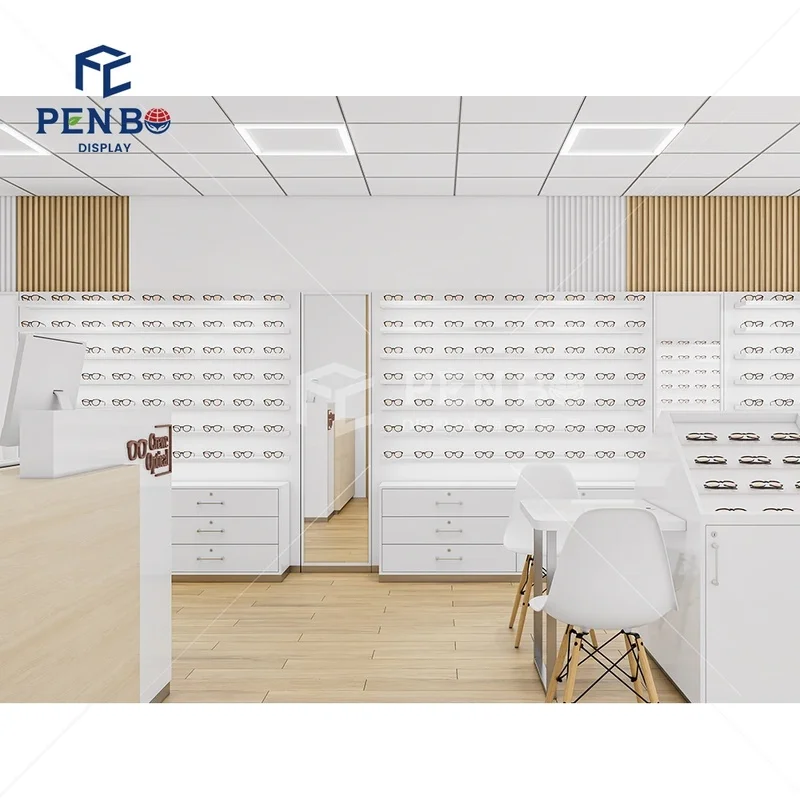 custom.Custom Optical Shop Window Display Ideas Wooden Eyewear Wall Display Cabinet Optician Glass Optical Shop Counter Design