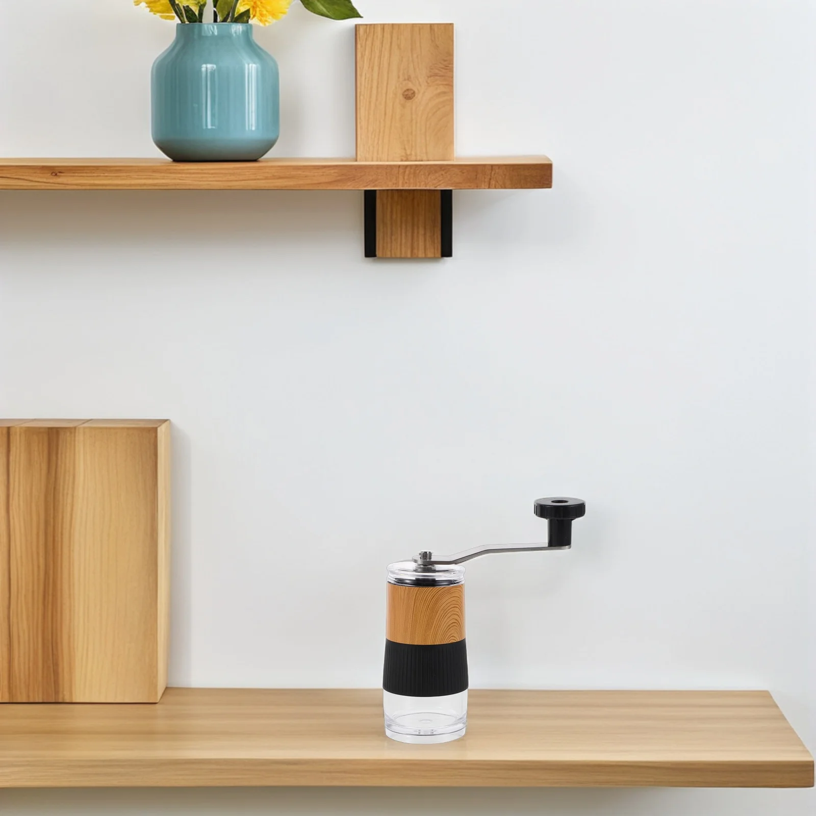 

Manual Coffee Grinder Stainless Steel Portable Hand Crank Bean Mill For Home Office Outdoor Camping Travel Burr Adjustable