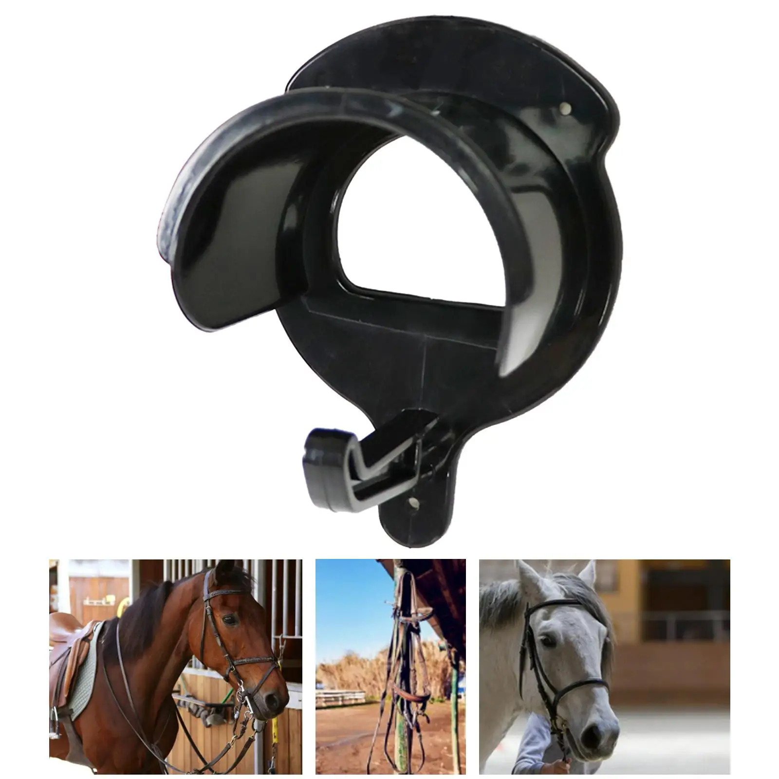 Quality Plastic Horse Bridle Rack Headcollar Equestrian Wall Mounted Bracket