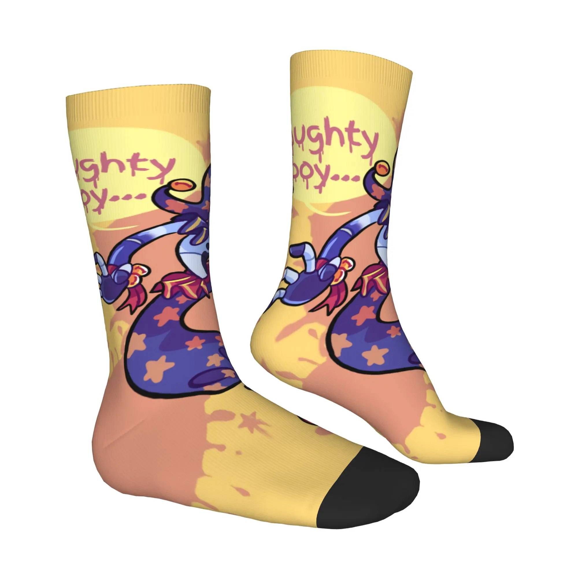 Fashion Mens Horror Game F-Fnaf S-Security B-Breach Dress Socks Unisex Warm Comfortable 3D Printed MoonDrop Crew Socks