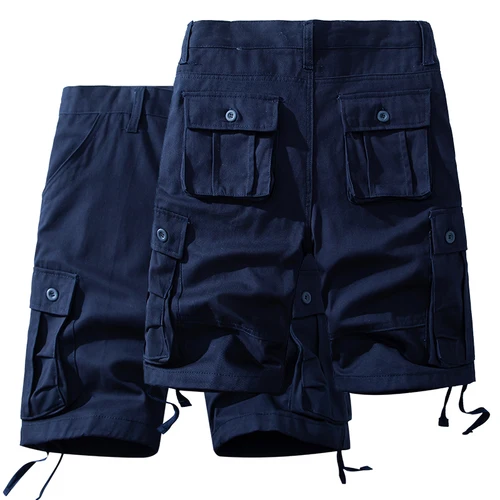 Imagen 2 del producto Pantalones cortos de algodón para hombre, Shorts deportivos tácticos informales hasta la rodilla, senderismo, pesca, ropa Y2K