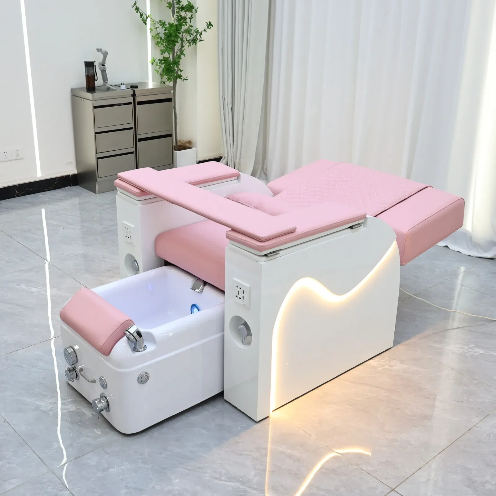 

Reclining Foot SPA Massage Sofa | Automatic Back Massage Chair | Nail & Eyelash Salon Furniture