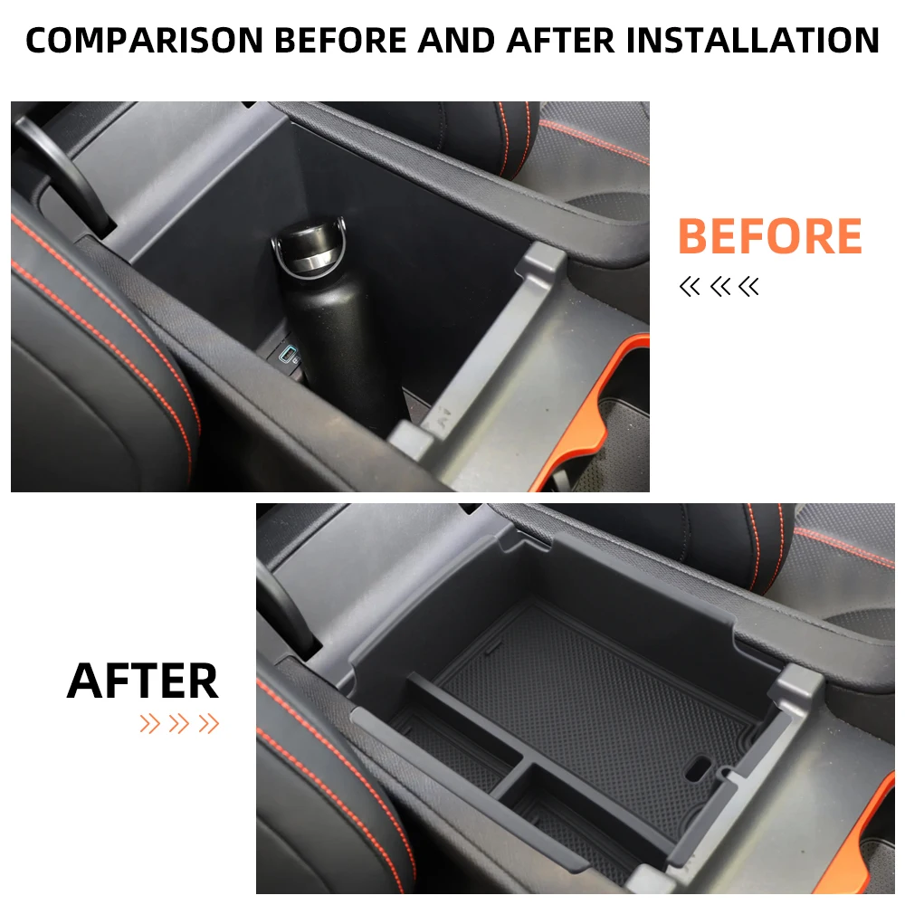 ل BYD القرش 2024 2025 المنظم مسند الذراع صندوق تخزين صينية وحدة التحكم المركزية حامل صينية لوحة تستيفها الملحقات الداخلية #2