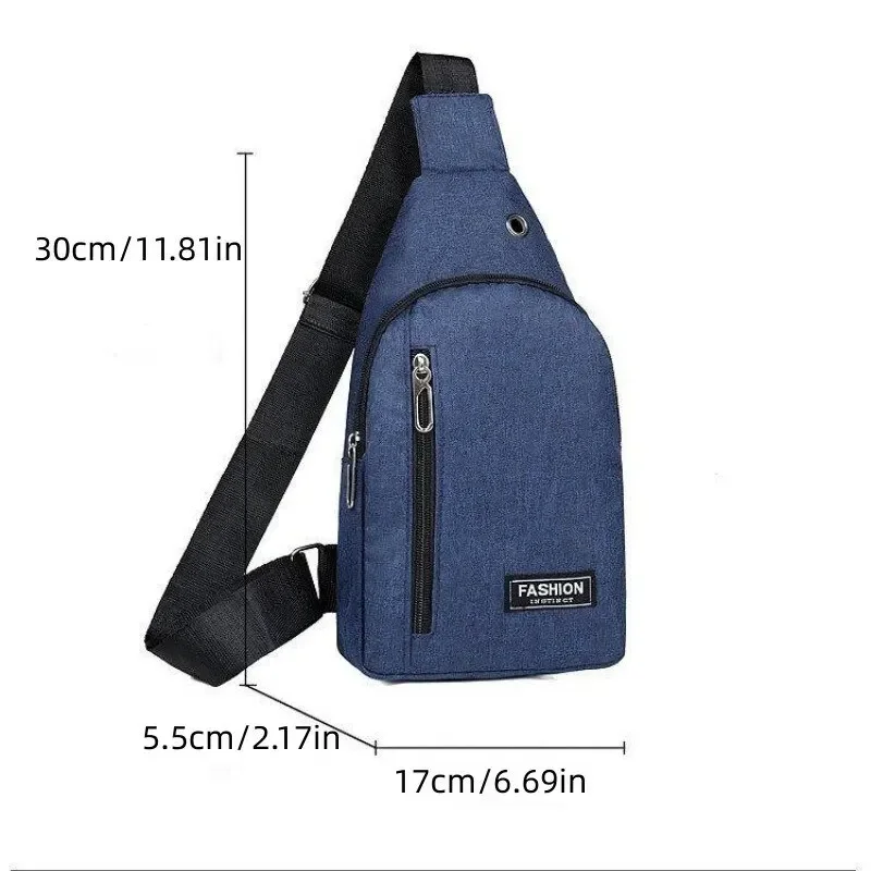 Bolso de pecho de nailon para hombre, bolsa cruzada de un hombro, resistente al agua, estilo informal, tendencia al aire libre